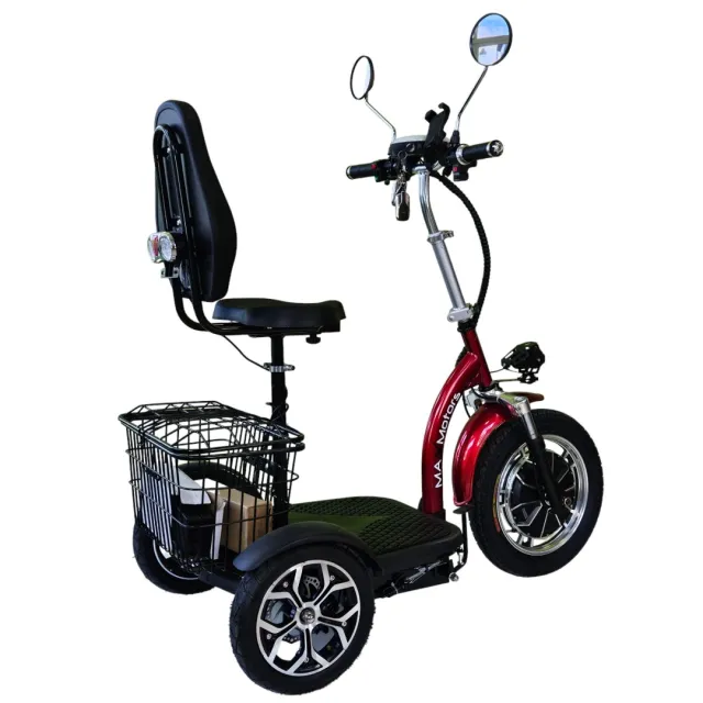 Електрическа триколка MaxMotors 750w модел А3, с предно предаване, червен 2 Електрическа триколка MaxMotors 750w модел А3 с предно предаване червен 1
