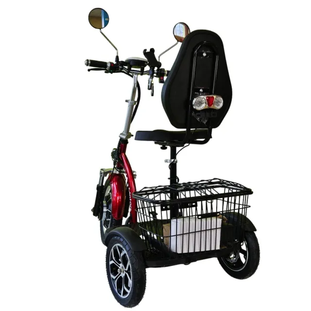 Електрическа триколка MaxMotors 750w модел А3, с предно предаване, червен 3 Електрическа триколка MaxMotors 750w модел А3 с предно предаване червен 2