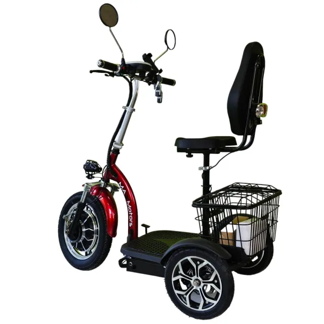 Електрическа триколка MaxMotors 750w модел А3, с предно предаване, червен 4 Електрическа триколка MaxMotors 750w модел А3 с предно предаване червен 3