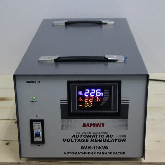 Стабилизатор на напрежение | Автоматичен Стабилизатор на ток 15 kVA BULPOWER с LED дисплей 1 Стабилизатор на напрежение | Автоматичен Стабилизатор на ток 15 kVA BULPOWER с LED дисплей