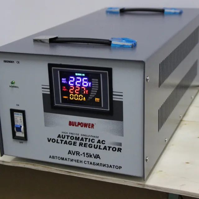 Стабилизатор на напрежение | Автоматичен Стабилизатор на ток 15 kVA BULPOWER с LED дисплей 4 Стабилизатор на напрежение | Автоматичен Стабилизатор на ток 15 kVA BULPOWER с LED дисплей 3