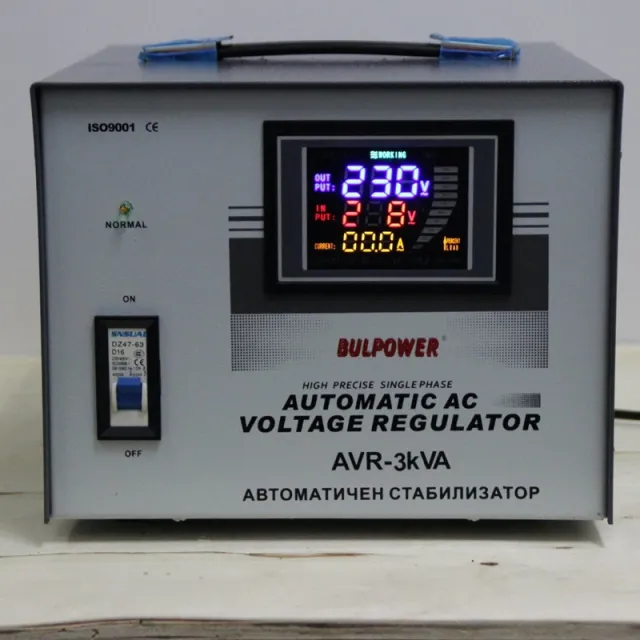 Стабилизатор на напрежение | Автоматичен Стабилизатор на ток 3 kVA BULPOWER с LED дисплей 1 Стабилизатор на напрежение | Автоматичен Стабилизатор на ток 3 kVA BULPOWER с LED дисплей