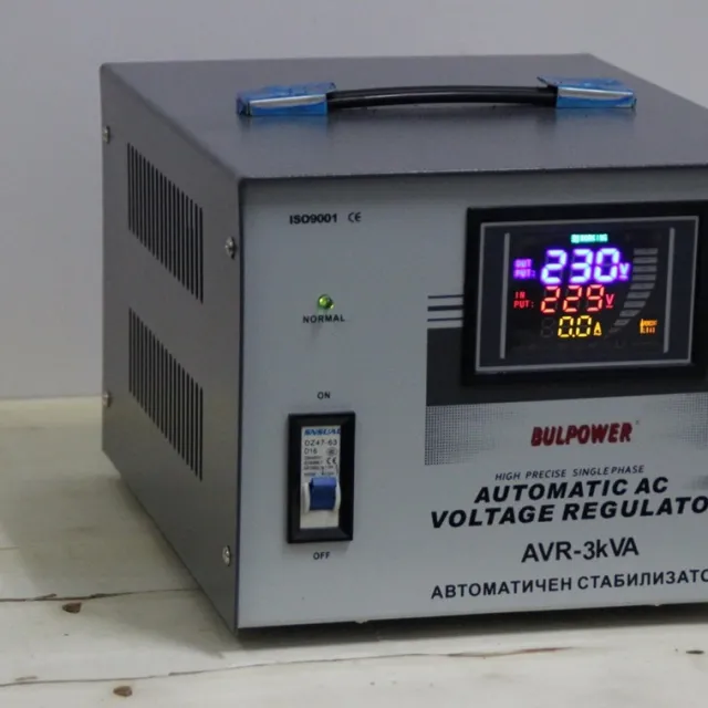 Стабилизатор на напрежение | Автоматичен Стабилизатор на ток 3 kVA BULPOWER с LED дисплей 2 Стабилизатор на напрежение | Автоматичен Стабилизатор на ток 3 kVA BULPOWER с LED дисплей 1