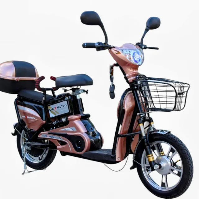 Електрически Скутер Велосипед нов Модел MaxMotors EBZ16 кафяв 1 Електрически Скутер Велосипед нов Модел MaxMotors EBZ16 кафяв