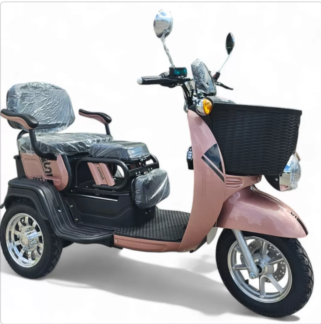 Електрическа триколка X2 - триместна, 1500W, Златиста 4 Електрическа триколка X2 - триместна, 1500W, Златиста - Image 4