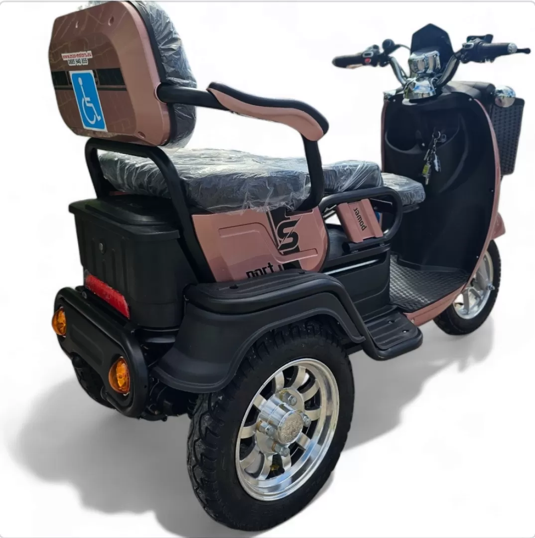Електрическа триколка X2 - триместна, 1500W, Златиста 5 Електрическа триколка X2 - триместна, 1500W, Златиста - Image 5