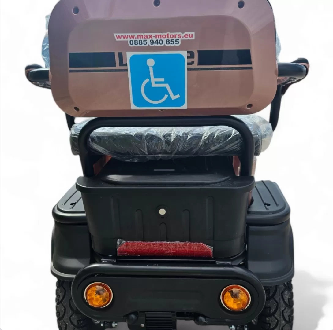 Електрическа триколка X2 - триместна, 1500W, Златиста 6 Електрическа триколка X2 - триместна, 1500W, Златиста - Image 6