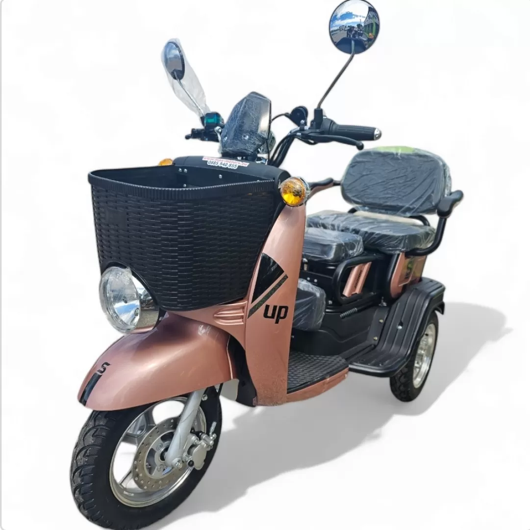 Електрическа триколка X2 - триместна, 1500W, Златиста 1 Електрическа триколка | Златиста | 1500W - Toolmasters