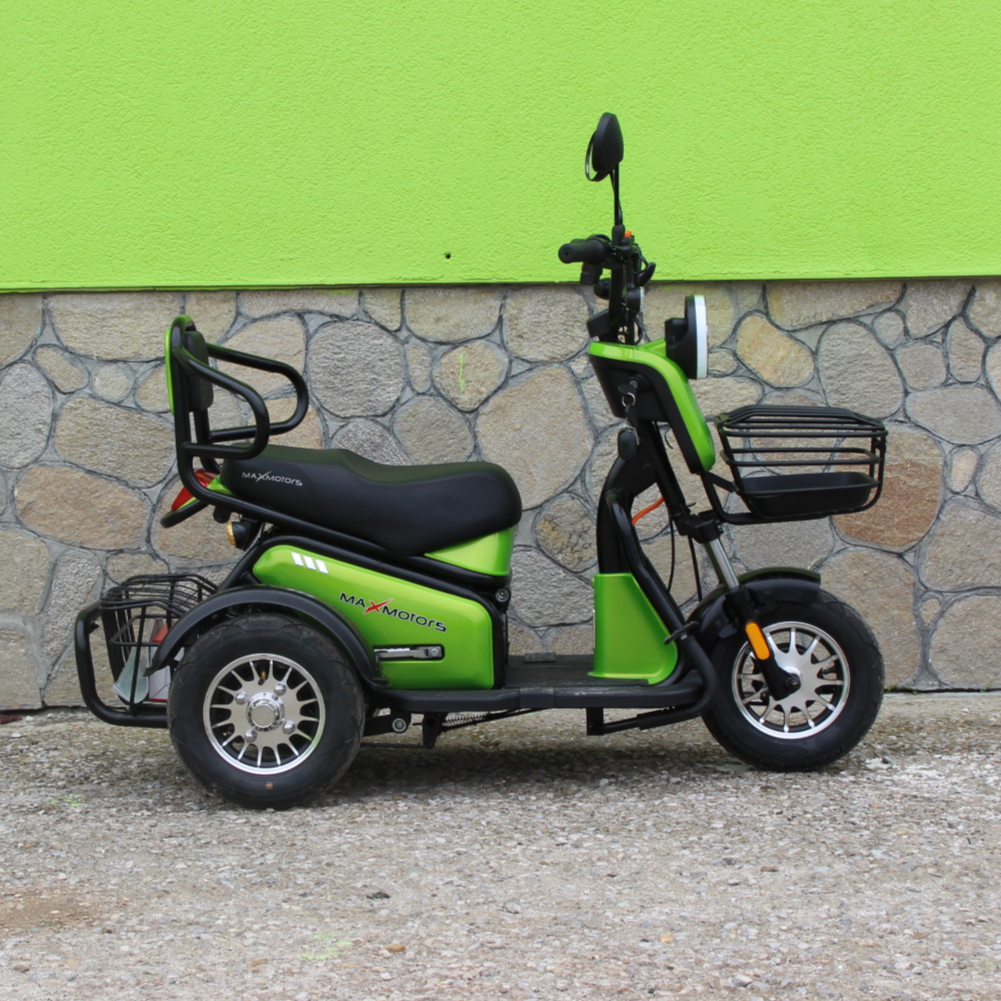 Електрическа триколка MaxMotors Pudding - Двуместна, GREEN 2 Електрическа триколка MaxMotors Pudding - Двуместна, GREEN - Image 2