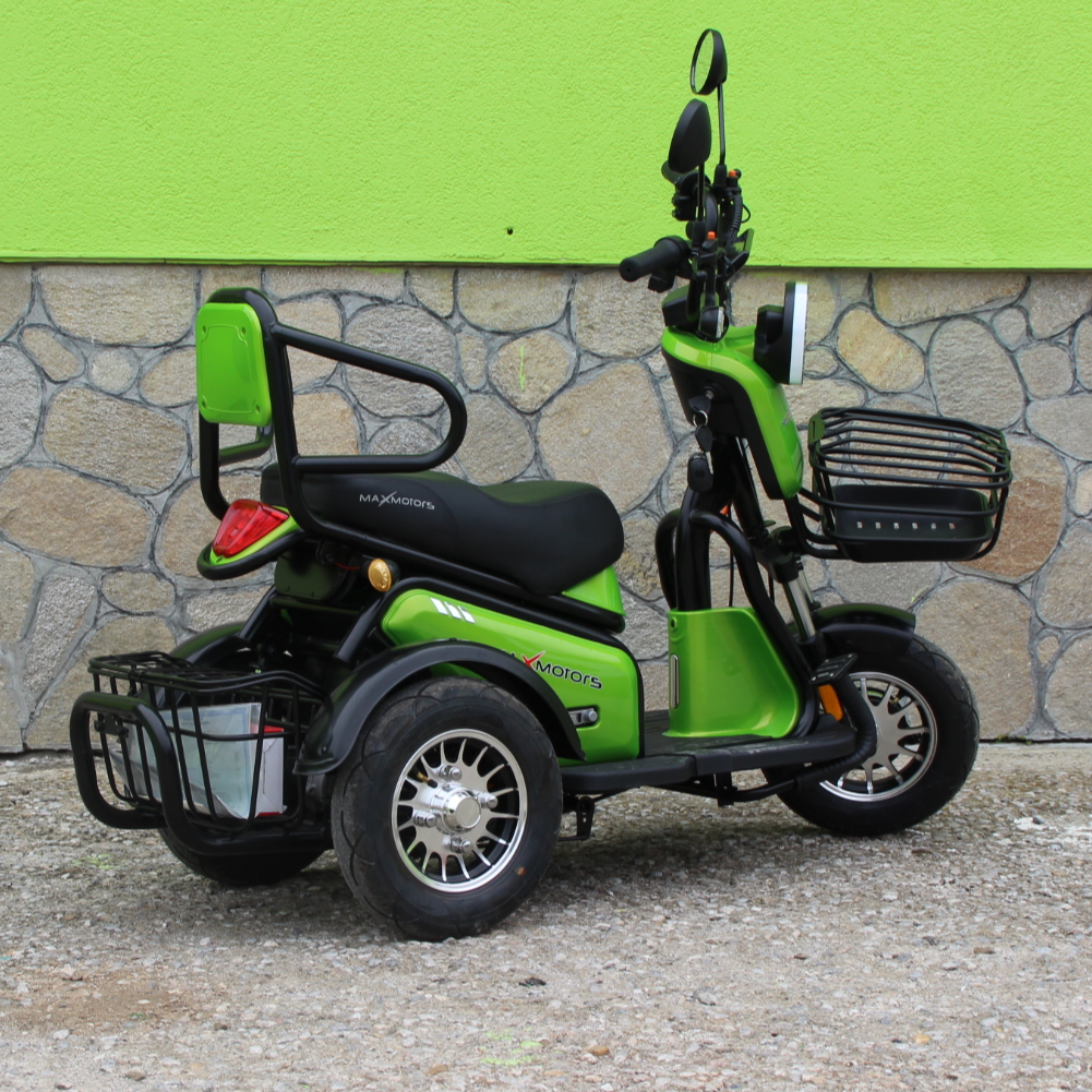 Електрическа триколка MaxMotors Pudding - Двуместна, GREEN 4 Електрическа триколка MaxMotors Pudding - Двуместна, GREEN - Image 4