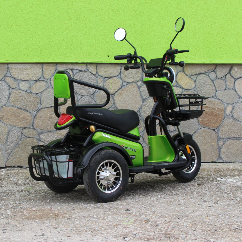 Електрическа триколка MaxMotors Pudding - Двуместна, GREEN 5 Електрическа триколка MaxMotors Pudding - Двуместна, GREEN - Image 5