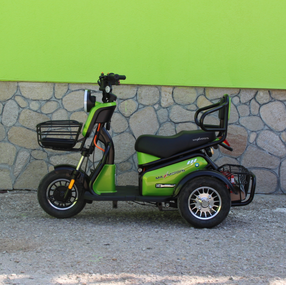 Електрическа триколка MaxMotors Pudding - Двуместна, GREEN 3 Електрическа триколка MaxMotors Pudding - Двуместна, GREEN - Image 3
