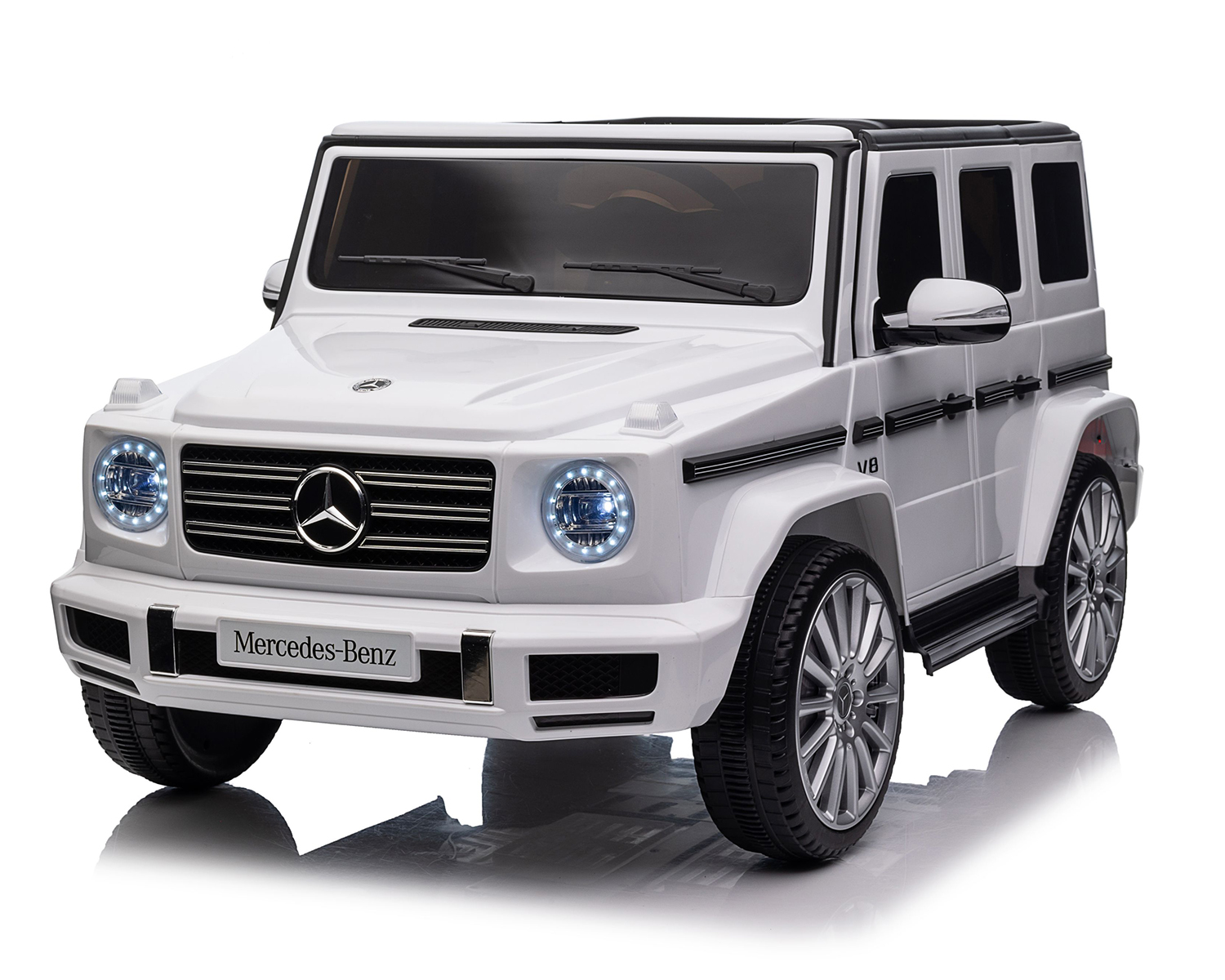Акумулаторна кола Licensed Mercedes Benz G500 White 1 Акумулаторна кола Licensed Mercedes Benz G500 White