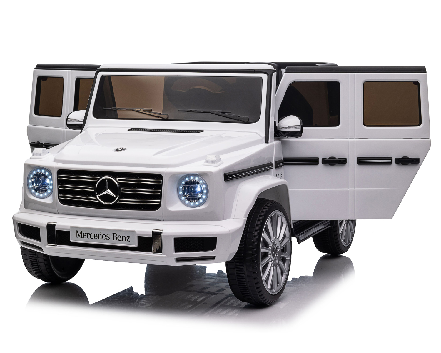Акумулаторна кола Licensed Mercedes Benz G500 White 4 Акумулаторна кола Licensed Mercedes Benz G500 White - Image 4