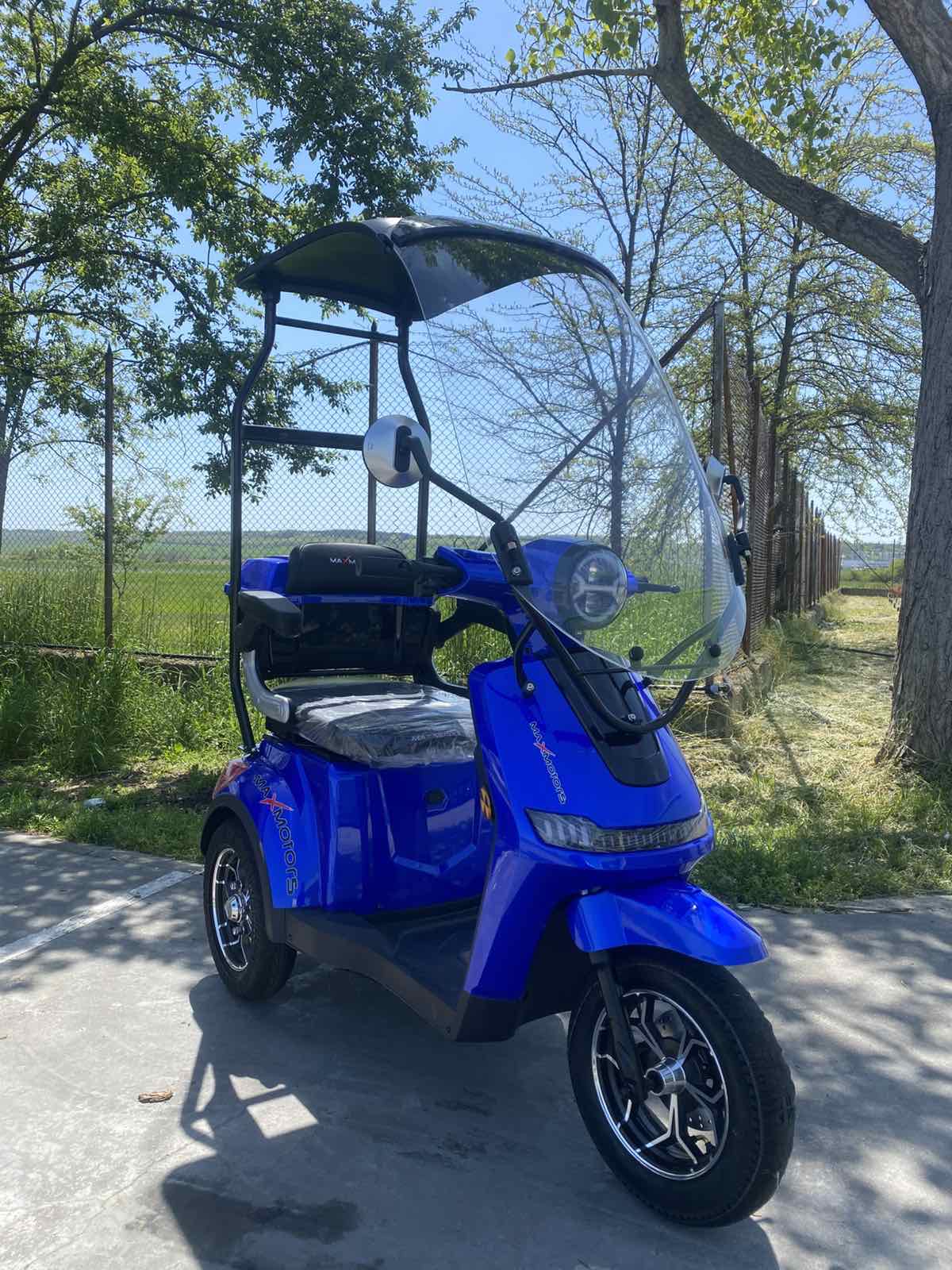 Електрическа триколка MaxMotors FM1 Lux Blue с покрив1500W 6 Електрическа триколка MaxMotors FM1 Lux Blue с покрив1500W - Image 6