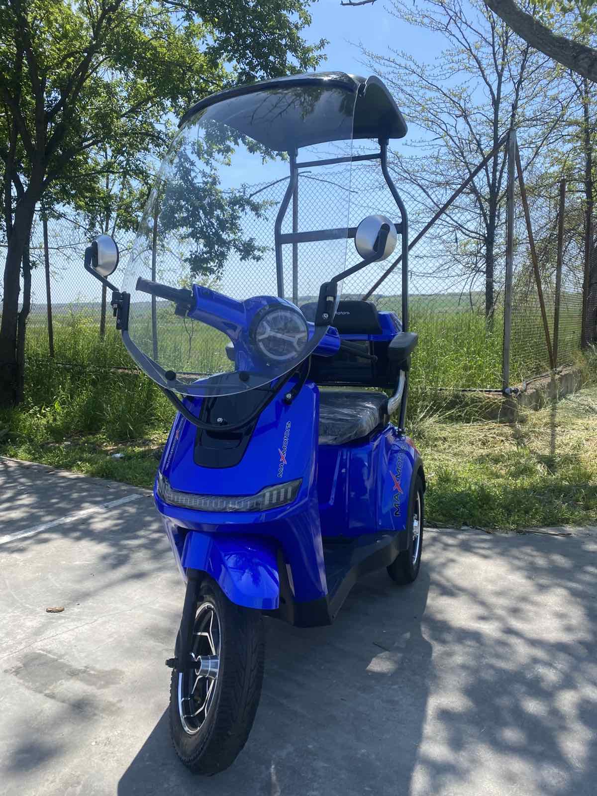 Електрическа триколка MaxMotors FM1 Lux Blue с покрив1500W 7 Електрическа триколка MaxMotors FM1 Lux Blue с покрив1500W - Image 7